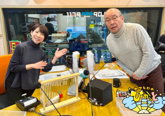 ヤマヒロのぴかッとモーニングに出演する上代貴子（左）
