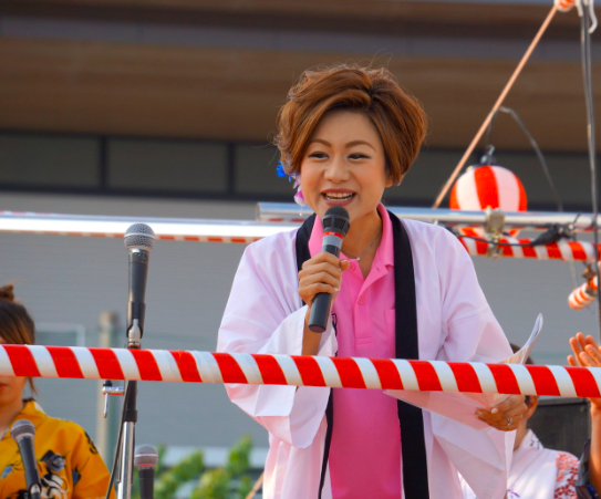 門真市のお祭りに参加する川﨑美千江