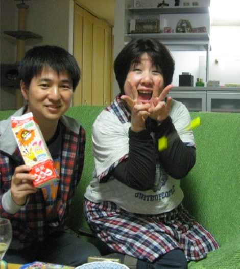 宇野ひろみと宇野ひろみの夫（左）